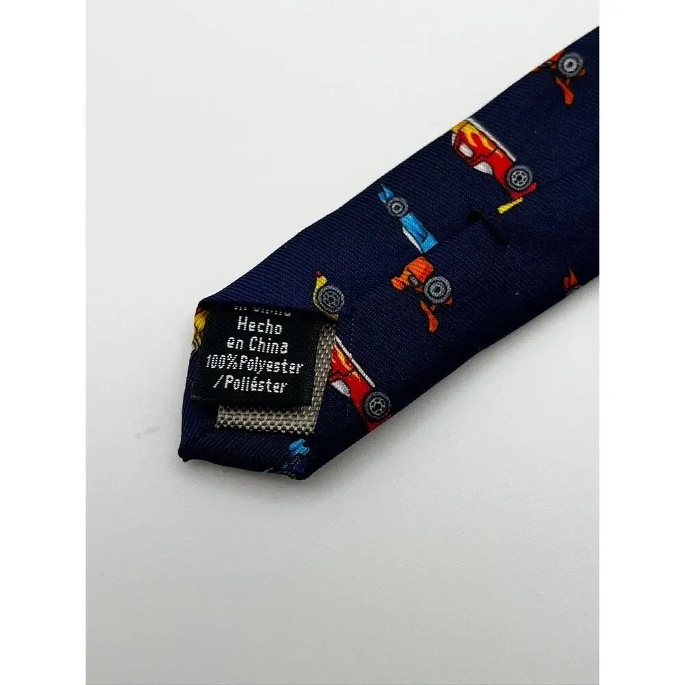Wembley Boys Dark Blue Racecar Tie